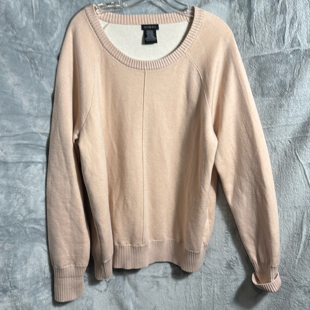 Max Mia sweater women’s xxl‎ heavy warm sweater light pink crew neck